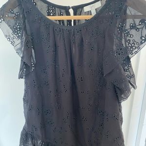 Joie black lace shirt